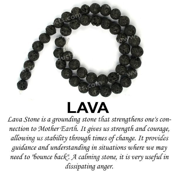 Black Lava Beads for Bracelet Making