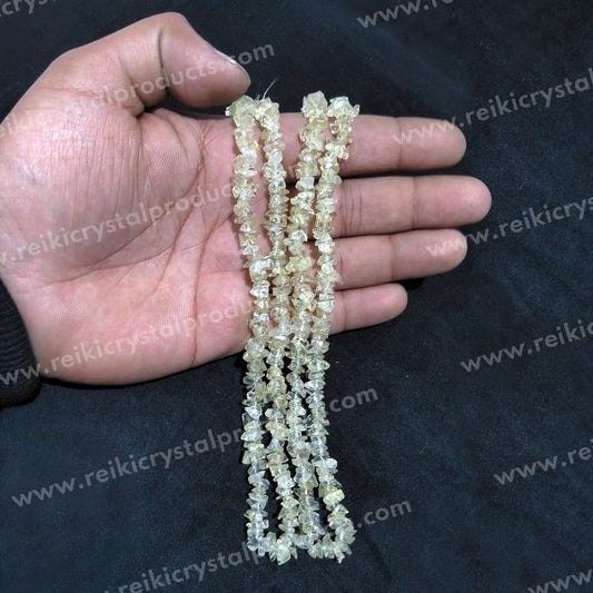 Lemon Quartz Chip Mala / Necklace