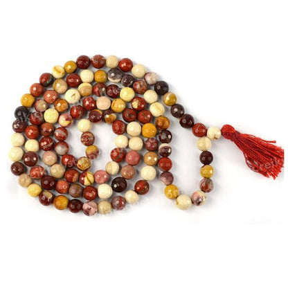 Natural Crystal Stone 8 mm 108 Faceted Bead Mala for Unisex
