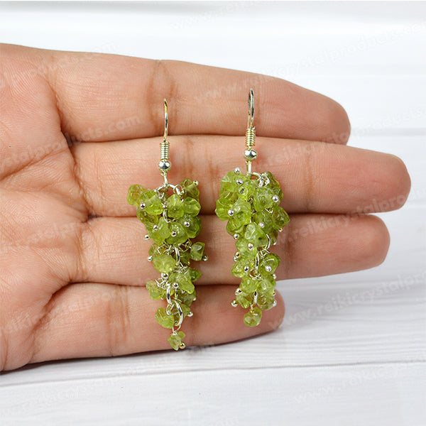 Natural Crystal Stone Chip Bead Earring for Girls & Women