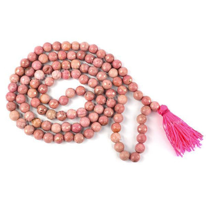 Natural Crystal Stone 8 mm 108 Faceted Bead Mala for Unisex