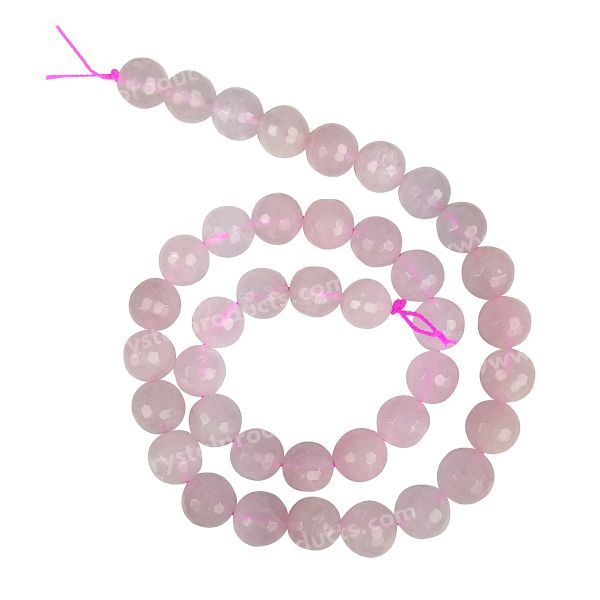 Natural Rose Quartz 10mm faceted loose beads for jewelry making