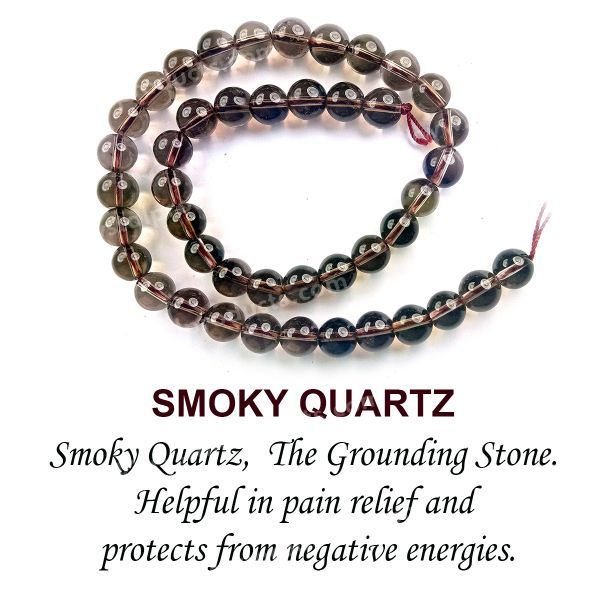 Smoky Quartz 10mm round gemstone beads for necklace design