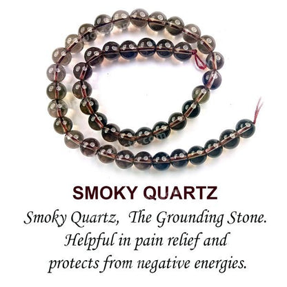 Smoky Quartz 10mm round gemstone beads for necklace design