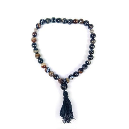 Natural Crystal Stone Tasbeeh Jaap Mala for Prayer 33 Beads 8 mm