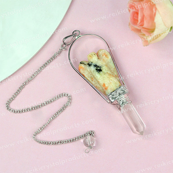 Natural Crystal Stone Angel Dowser - Pendulum