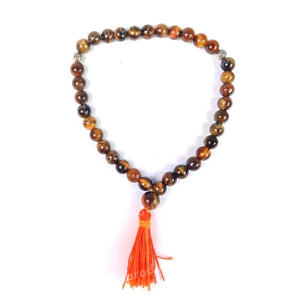 Natural Crystal Stone Tasbeeh Jaap Mala for Prayer 33 Beads 8 mm