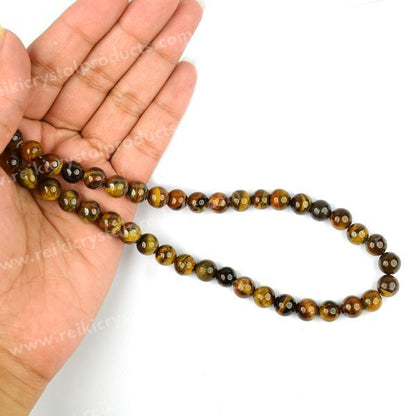Golden brown Tiger Eye beads for jewelry design