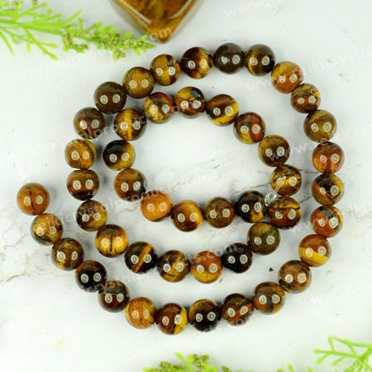 Tiger Eye 8 mm beads for bracelet mala making