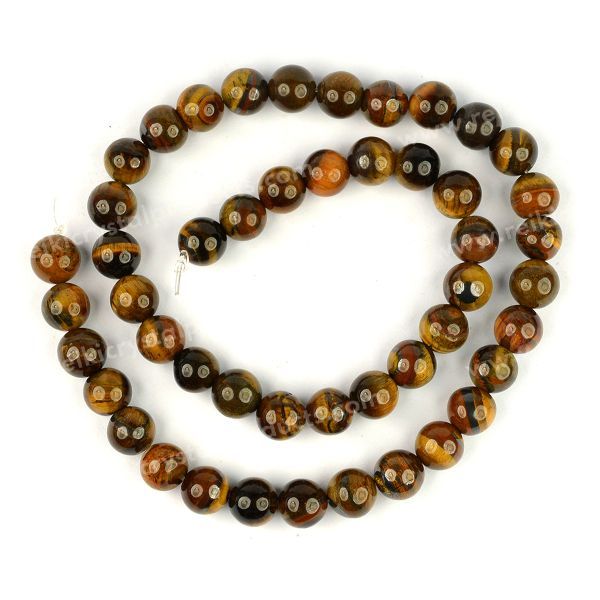Natural Tiger Eye 8mm round loose beads strand