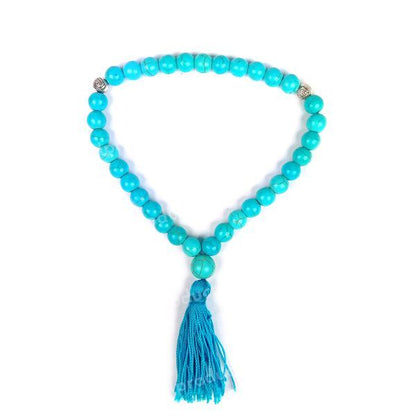 Natural Crystal Stone Tasbeeh Jaap Mala for Prayer 33 Beads 8 mm