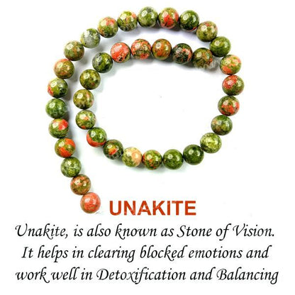 Reiki charged Unakite loose beads 35-40 pcs