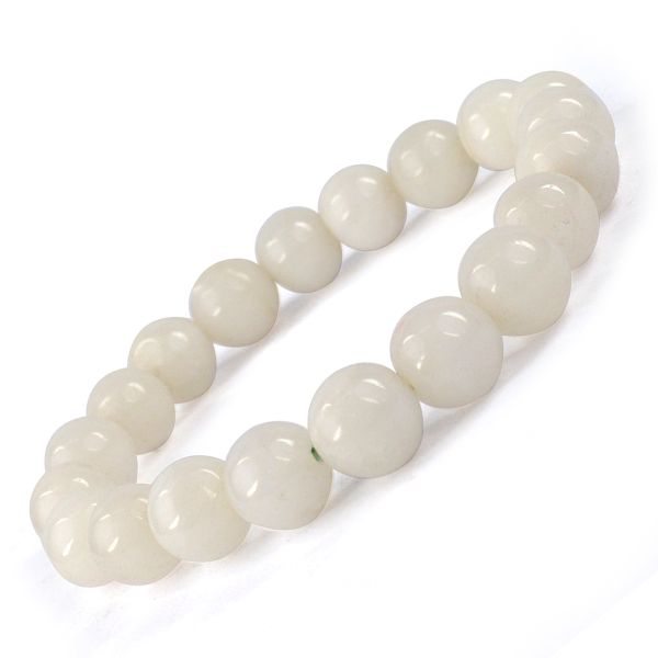 Natural Crystal Stone 10 mm Round Beads Bracelet