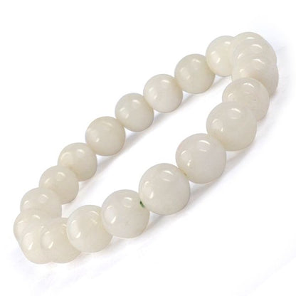 Natural Crystal Stone 10 mm Round Beads Bracelet