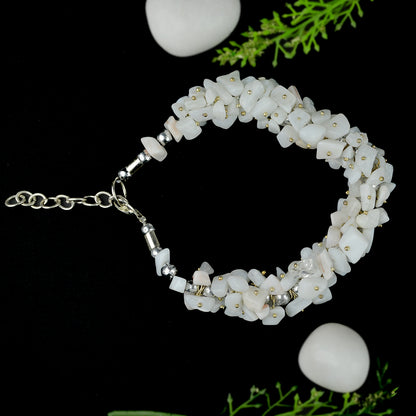 Natural Crystal Stone Adjustable Chip Beads Bracelet