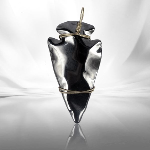 Crystal Stone Hematite Pendant - Locket with Metal Chain