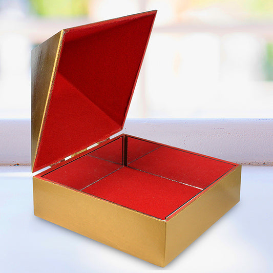 Wooden Pyramid Plain Wish Box Size 10.1 cm (4 inch)