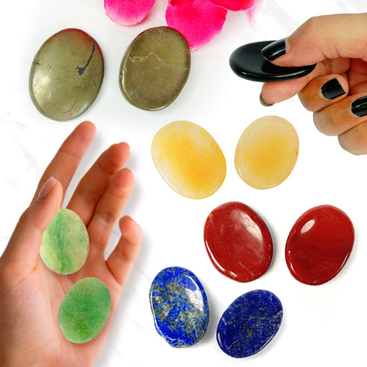 Natural Worry Palm Stone Oval Shape Cabochons Pack of 2 pc