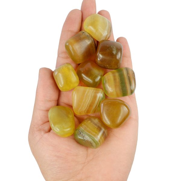 Yellow Fluorite Tumble Stone