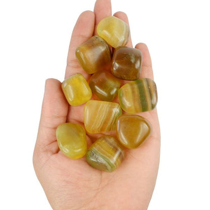 Yellow Fluorite Tumble Stone