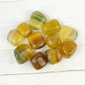 Yellow Fluorite Tumble Stone