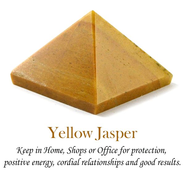 Yellow Jasper Pyramid for Reiki Healing / Grid and Vastu Correction