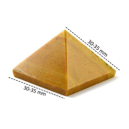 Reiki energized Yellow Jasper pyramid for stability and balance