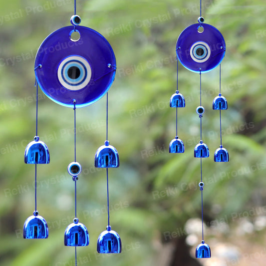 Feng Shui Evil Eye Wind Chime Hanging for Window Balcony Decor Home Door Decoration