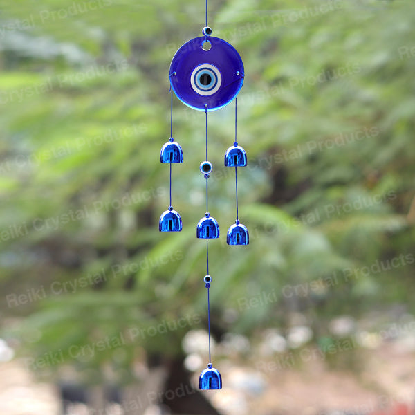 Feng Shui Evil Eye Wind Chime Hanging for Window Balcony Decor Home Door Decoration