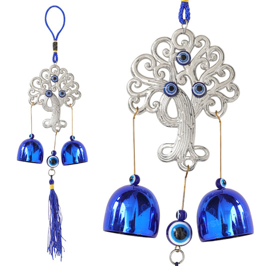 Feng Shui Tree Evil Eye Wind Chime Hanging for Window Balcony Decor Home Door Decoration