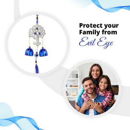 Feng Shui Tree Evil Eye Wind Chime Hanging for Window Balcony Decor Home Door Decoration