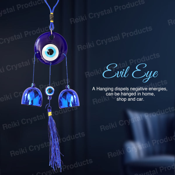 Feng Shui Evil Eye Wind Chime Hanging for Window Balcony Decor Home Door Decoration