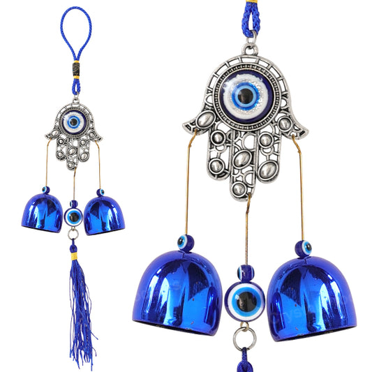 Feng Shui Hamsa Evil Eye Wind Chime Hanging for Window Balcony Decor Home Door Decoration