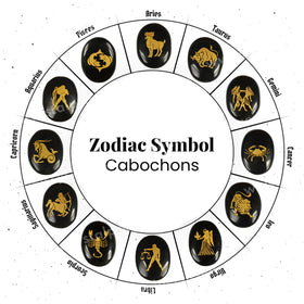 Zodiac Symbol Cabochon Set 12 Pc