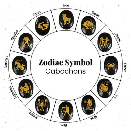 Zodiac Symbol Cabochon Set 12 Pc