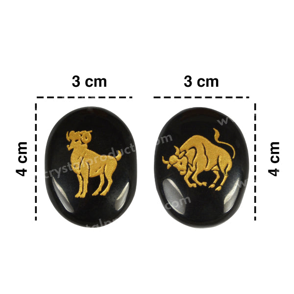 Zodiac Symbol Cabochon Set 12 Pc