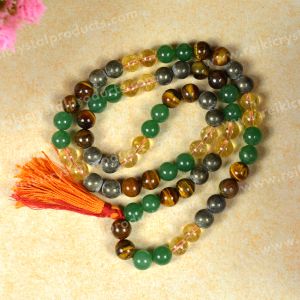 Wealth Combination 10 mm Round Bead Mala energized by Reiki Grand Master