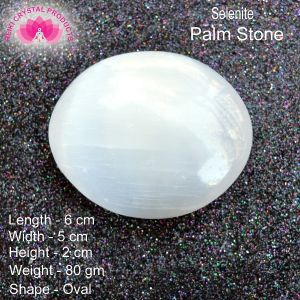 One Set One Large Crystal Selenite Spiritual Healing Massage Palm Stone and Wand 