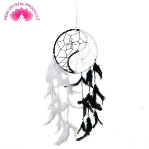 Yin Yang Dream Catcher Wall Hanging for Positive Energy, Thinking and Protections 45 x 15 cm Approx