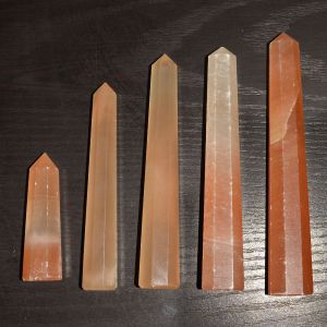 Orange Selenite Crystal Pencil / Obelisks