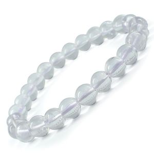 Clear Quartz 8 mm Round Bead Bracelet