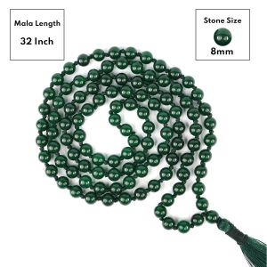 Green Aventurine 8 mm 108 Round Bead Mala
