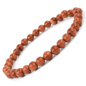 Natural Goldstone Brown 6 mm Round Beads Bracelet
