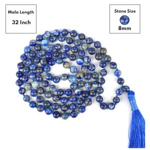 Lapis Lazuli 8 mm 108 Round Bead Mala