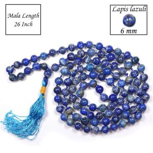 Lapis Lazuli 6 mm 108 Round Bead Mala