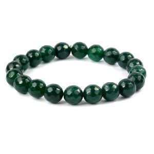 Green Aventurine 10 mm Faceted Bead Bracelet