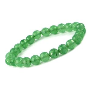 Green Jade 8 mm Faceted Bracelet