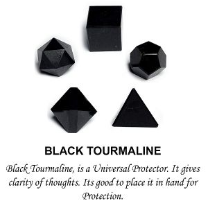 Black Tourmaline Geometry 5 Pc Set