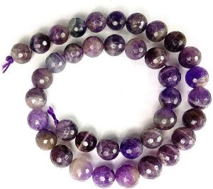 Amethyst 10 mm Faceted Beads for Jewelery Making Bracelet, Necklace / Mala