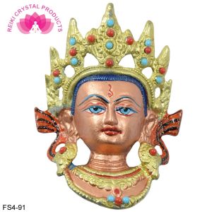 Buddhist Goddess Tara Face Murti Idol Statue Sculpture Wall Hanging for Good Luck & Brings Prosperity
